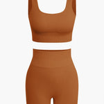 Elaine | Naadloos Sportset met Crop-Top & Yoga Shorts