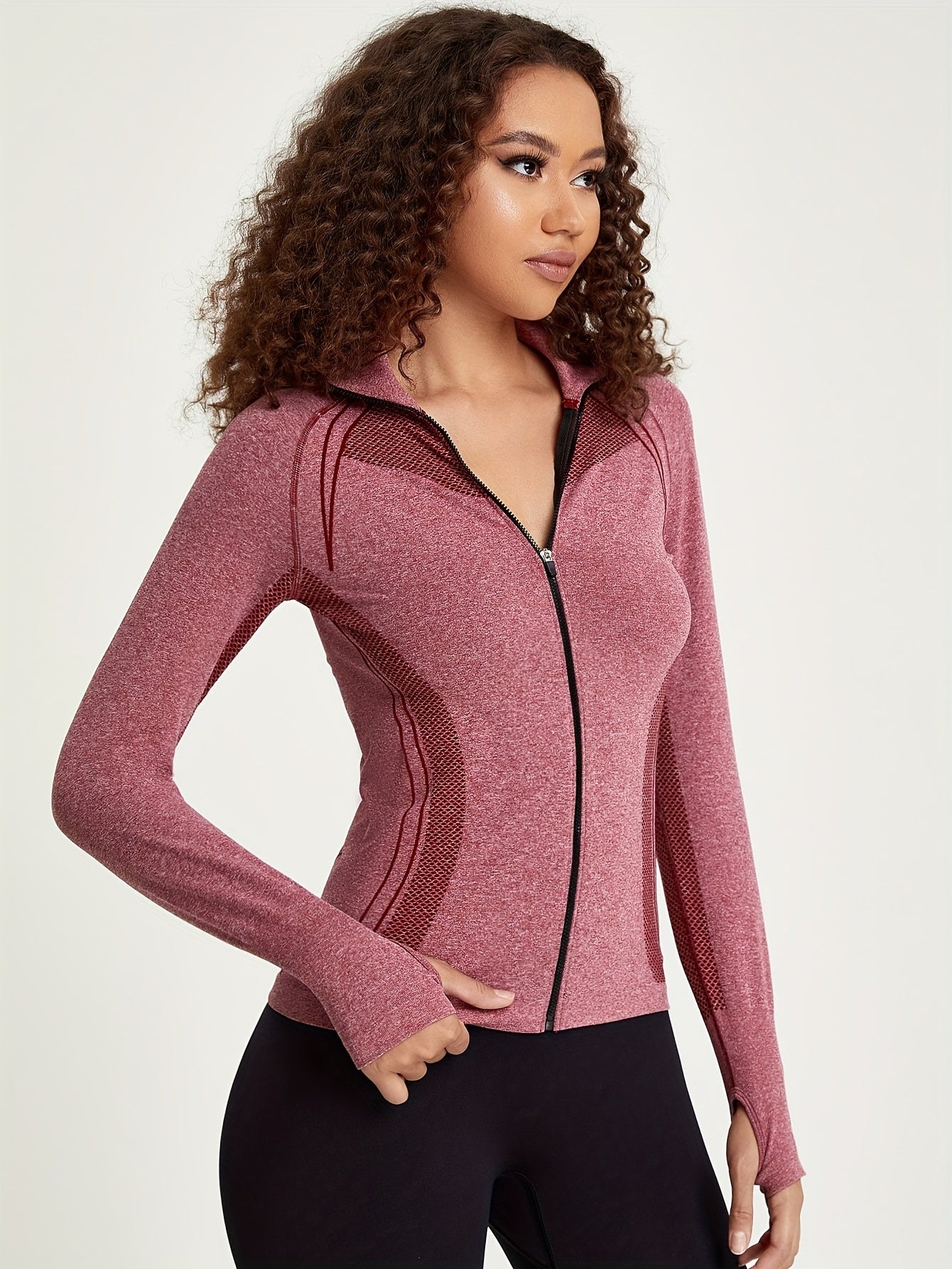 Elisa | Naadloze Sportjacke met Rits