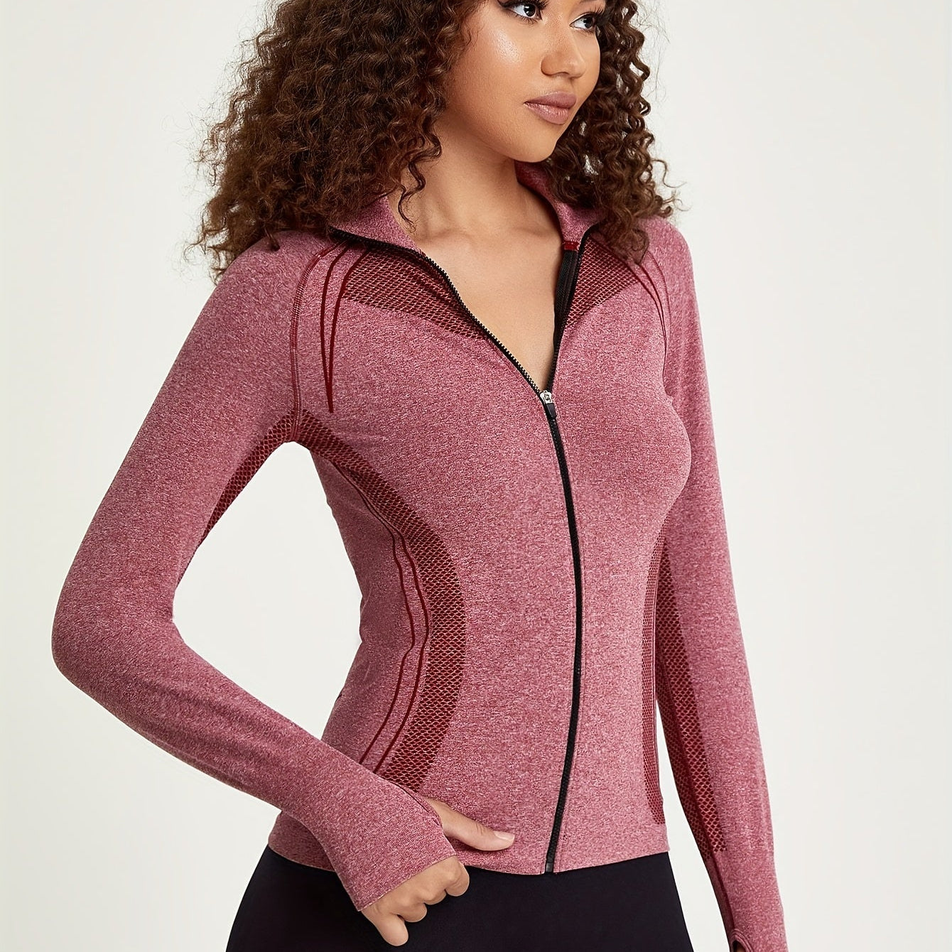 Elisa | Naadloze Sportjacke met Rits