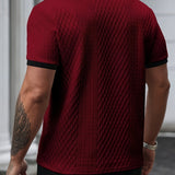 Heren Polo Structuur Korte Mouw Premium Fit