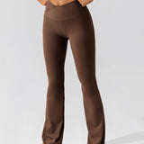 Elora | Hoge Taille Flared Leggings met Crossover Tailleband