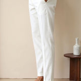 Heren Chino Broek in Wit – Elegantie en moderne stijl