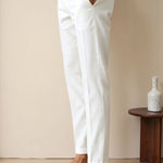 Heren Chino Broek in Wit – Elegantie en moderne stijl