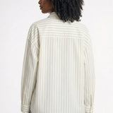 Gestreepte Blouse met Strikdetail en Elegante Pasvorm