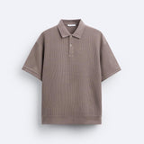 Korte Mouwen Polo in Crèmewit – Minimalistisch en Comfortabel