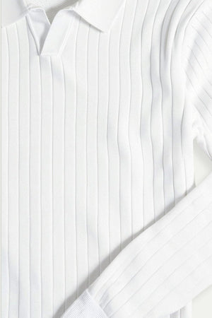 Minimalistisch Gebreid Poloshirt | Elegantie & Comfort in Perfectie