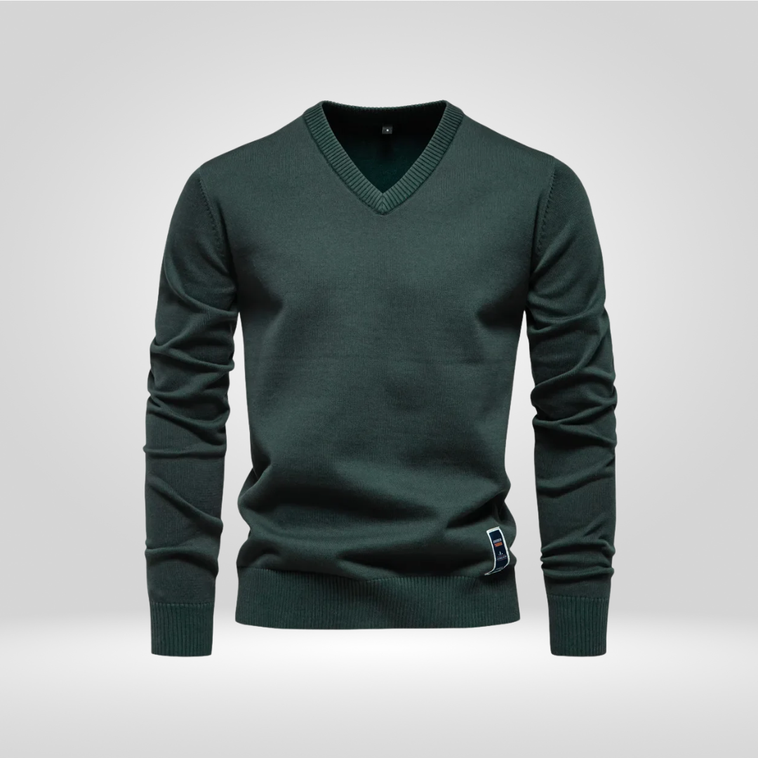 V-Hals Trui – Zachte Gebreide Pullover met Tijdloze Stijl