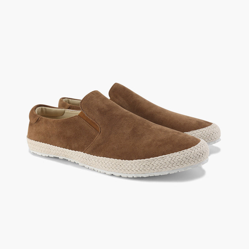 Jacob | Stijlvolle Espadrille Heren-Slip-On van Suède met Jutezool