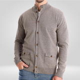 Heren Gebreid Katoenen Vest – Casual Comfort met Mock-Hals