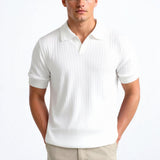 Geribd Heren Poloshirt met Korte Mouwen – Elegant & Tijdloos