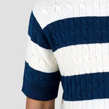 Gestreepte herenpullover met korte mouwen – Stijlvol &amp; Comfortabel