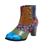 Marieke™  Bohemian Patchwork Enkellaarsjes