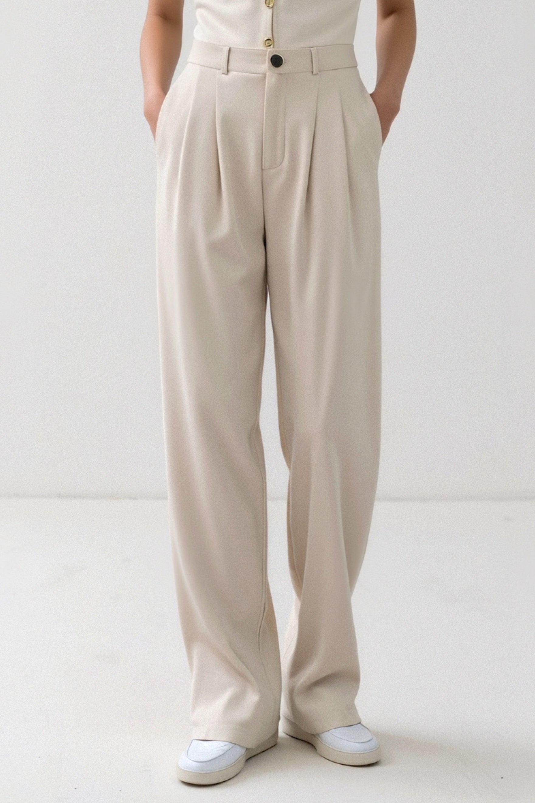 Elegante Damesbroek met Plissé