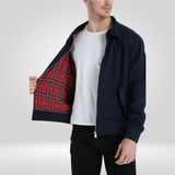 Retro Legend Jacket – Tijdloze Herenjas met Tartan Voering en Ritssluiting
