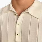 Ian | Business casual heren Slim Fit gebreid poloshirt met ribbelpatroon