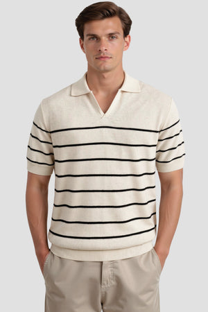 Gestreept herenpoloshirt met korte mouwen – Tijdloos &amp; Veelzijdig