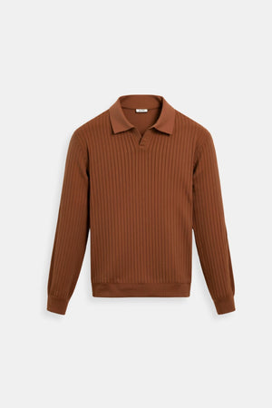Minimalistisch Gebreid Poloshirt | Elegantie & Comfort in Perfectie