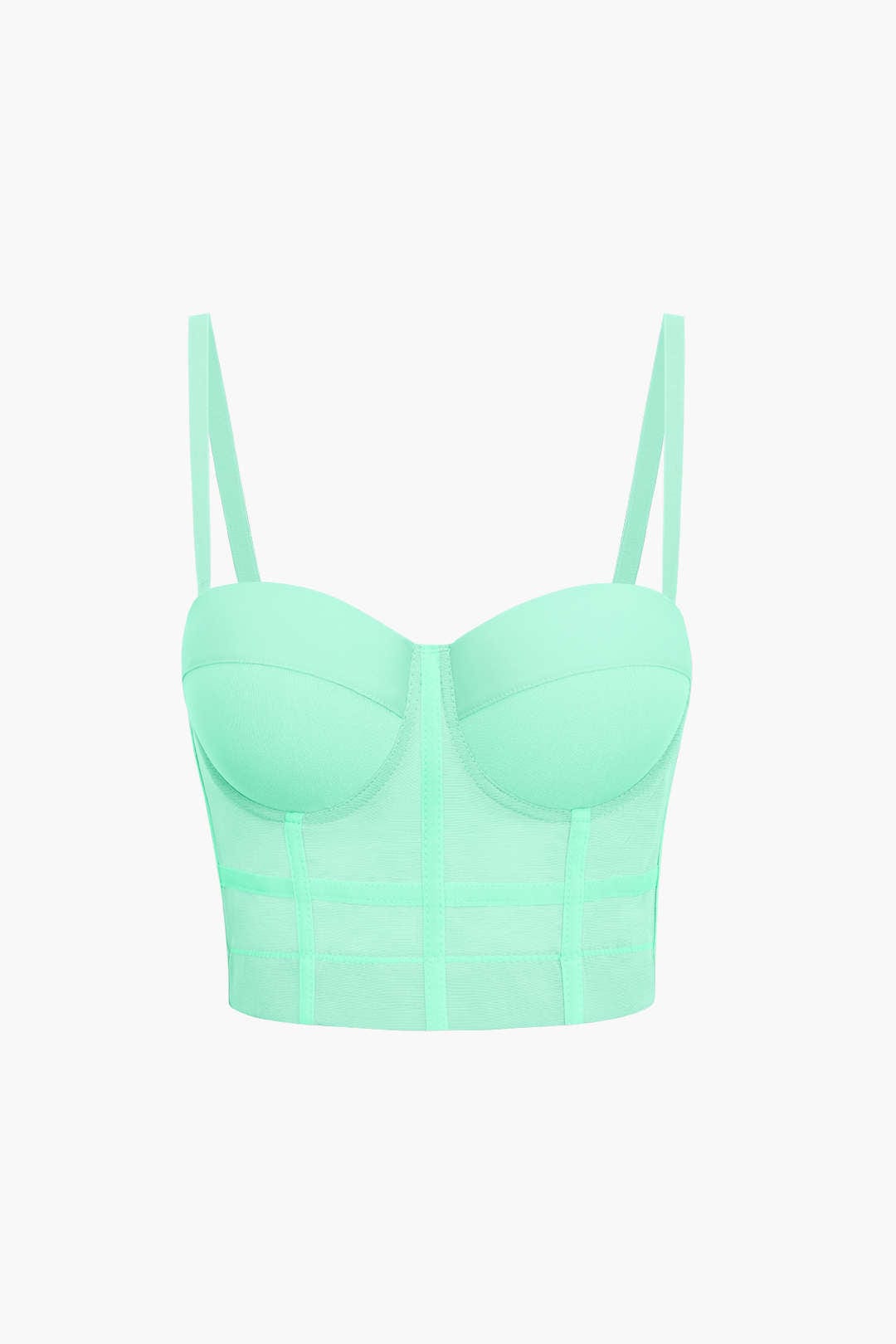 Ida | Figuuraccentuerende Bustier-top met Beugelcups en Transparante Mesh-Structuur