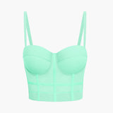 Ida | Figuuraccentuerende Bustier-top met Beugelcups en Transparante Mesh-Structuur
