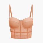 Ida | Figuuraccentuerende Bustier-top met Beugelcups en Transparante Mesh-Structuur