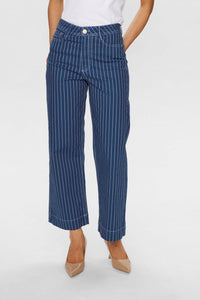 Gestreepte™ Broek | Hoge Taille | Wijde Pijpen