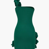Valeria | One-Shoulder Bodycon Rüschenkleid – Elegante Raffinesse met een speelse touch