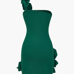 Valeria | One-Shoulder Bodycon Rüschenkleid – Elegante Raffinesse met een speelse touch