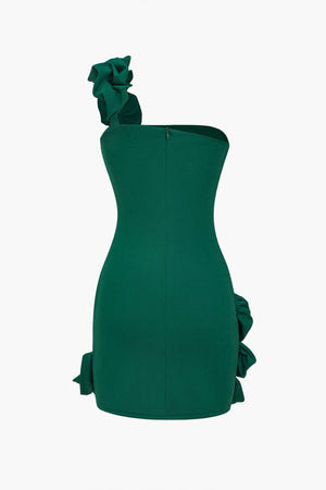 Valeria | One-Shoulder Bodycon Rüschenkleid – Elegante Raffinesse met een speelse touch