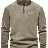 Heren Half Zip Trui Casual Warm Modern
