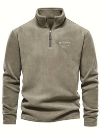 Heren Half Zip Trui Casual Warm Modern
