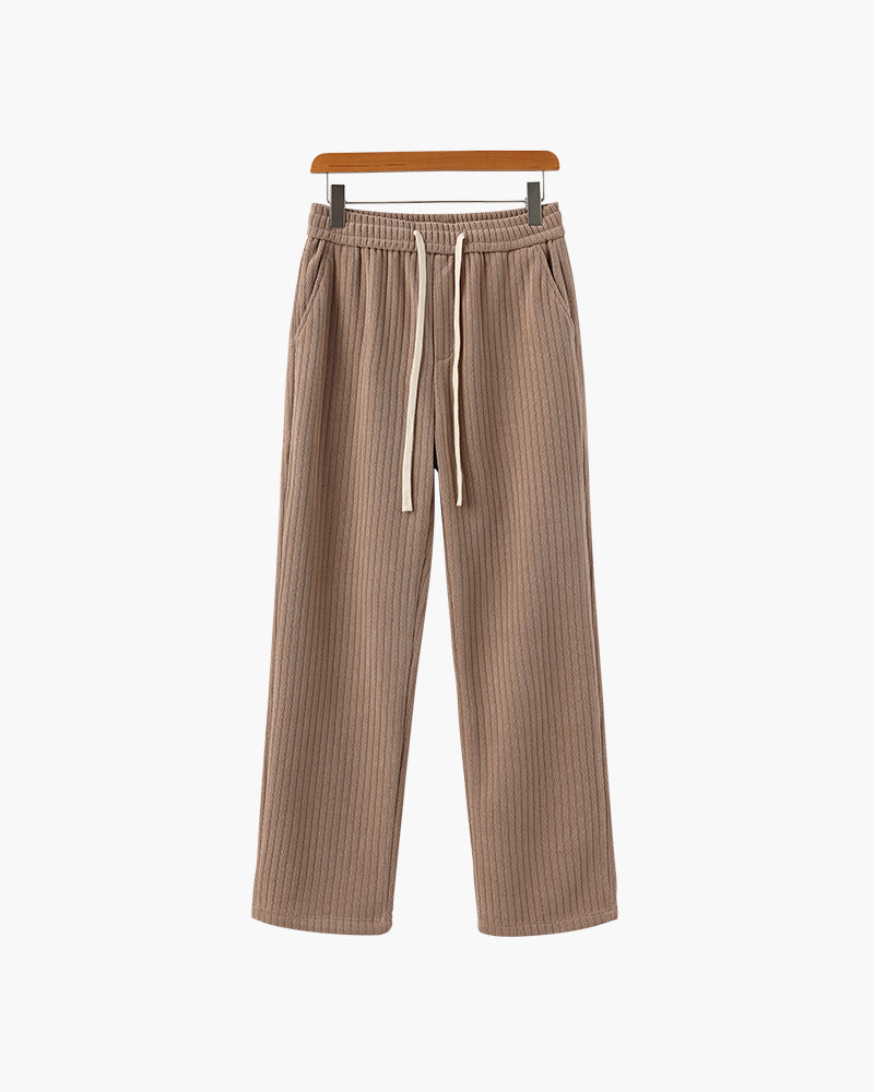 Leonardo | Heren Corduroy Broek met Wijde Pijpen & Touwtjes
