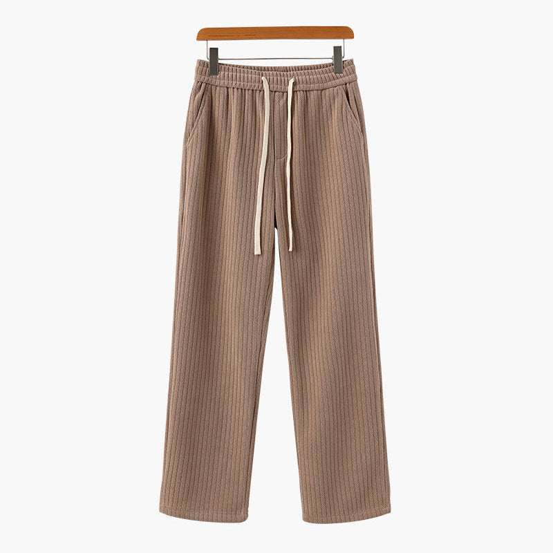 Leonardo | Heren Corduroy Broek met Wijde Pijpen & Touwtjes