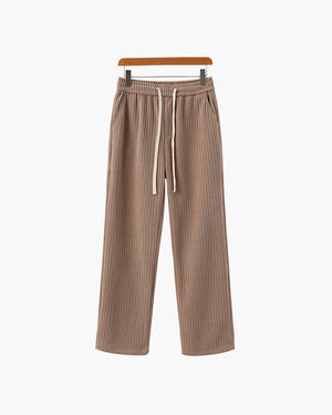 Leonardo | Heren Corduroy Broek met Wijde Pijpen & Touwtjes