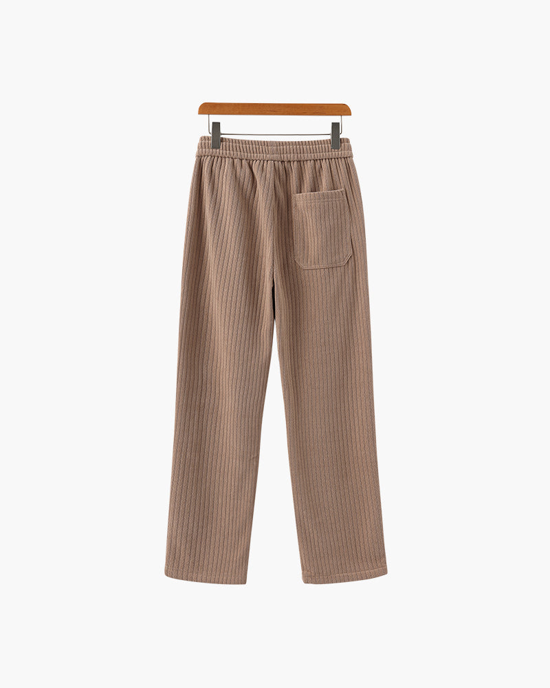 Leonardo | Heren Corduroy Broek met Wijde Pijpen & Touwtjes