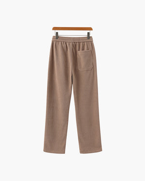 Leonardo | Heren Corduroy Broek met Wijde Pijpen & Touwtjes