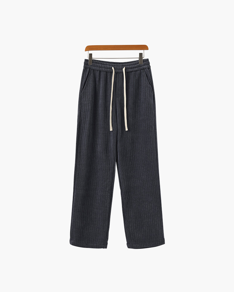 Leonardo | Heren Corduroy Broek met Wijde Pijpen & Touwtjes