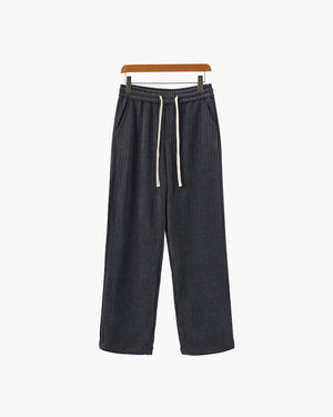 Leonardo | Heren Corduroy Broek met Wijde Pijpen & Touwtjes
