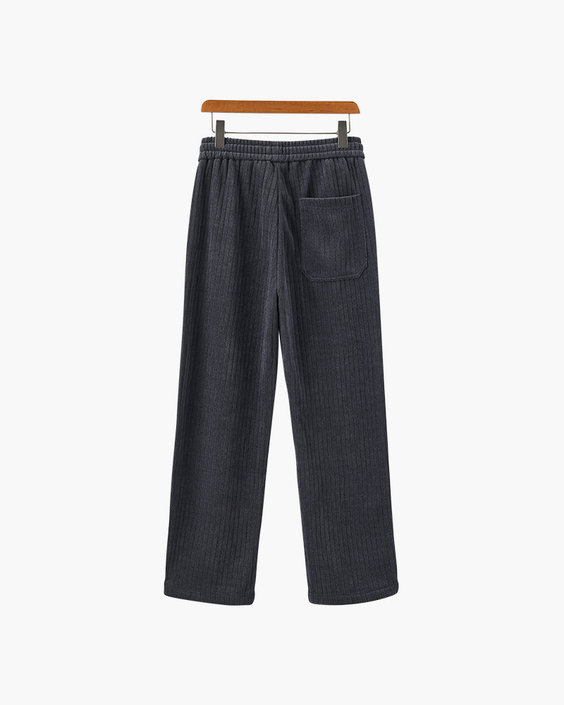 Leonardo | Heren Corduroy Broek met Wijde Pijpen & Touwtjes