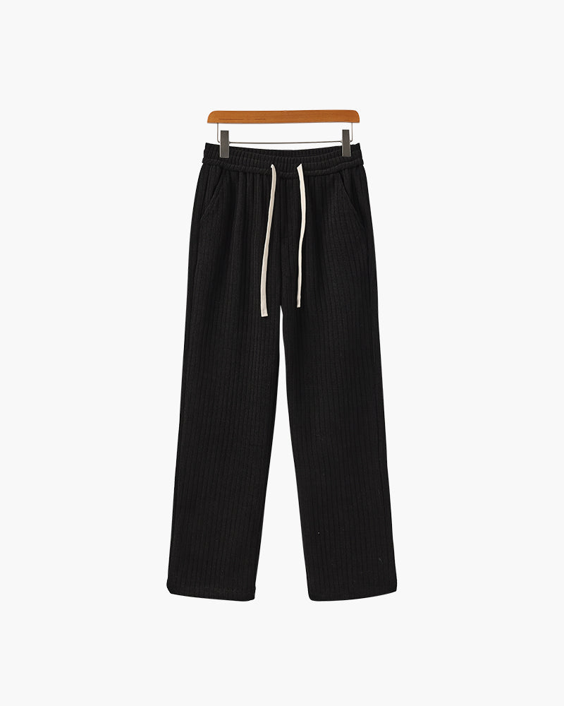 Leonardo | Heren Corduroy Broek met Wijde Pijpen & Touwtjes