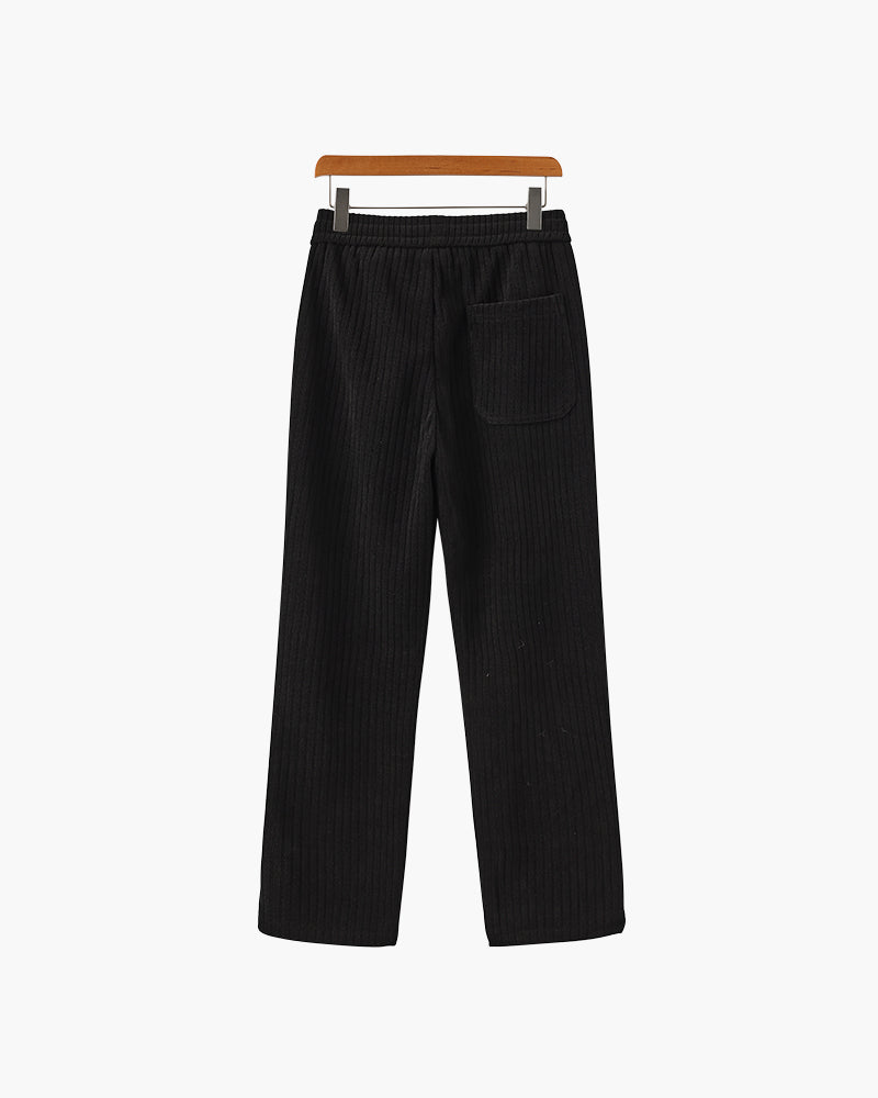 Leonardo | Heren Corduroy Broek met Wijde Pijpen & Touwtjes