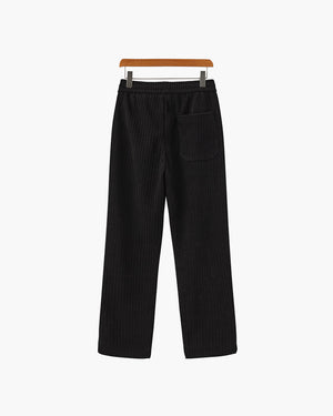 Leonardo | Heren Corduroy Broek met Wijde Pijpen & Touwtjes