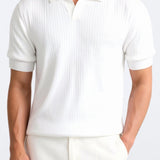 Geribd Heren Poloshirt met Korte Mouwen – Elegant & Tijdloos