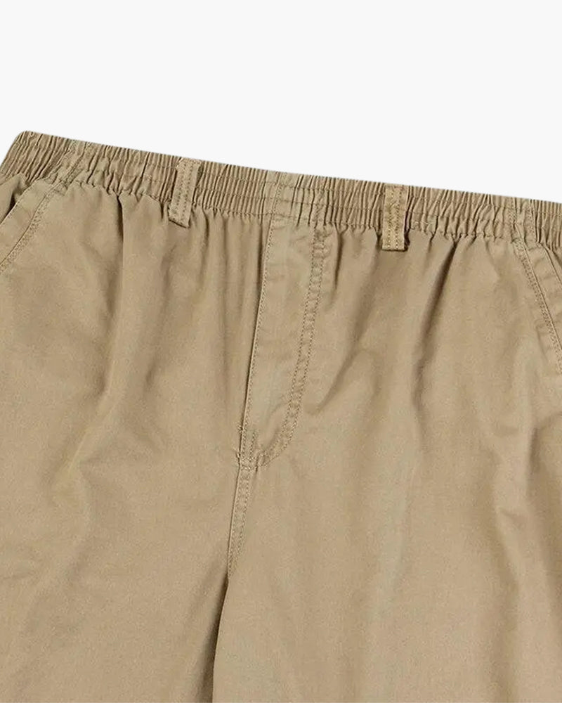 Ryan | Rechte Snit Vrijetijds Katoenen Broek met Elastische Tailleband