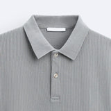 Korte Mouwen Polo in Crèmewit – Minimalistisch en Comfortabel