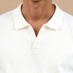 Minimalistisch Gebreid Poloshirt | Elegantie & Comfort in Perfectie