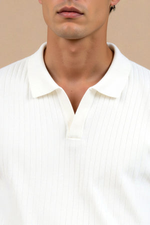 Minimalistisch Gebreid Poloshirt | Elegantie & Comfort in Perfectie