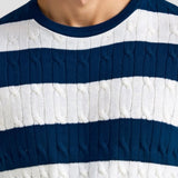 Gestreepte herenpullover met korte mouwen – Stijlvol &amp; Comfortabel