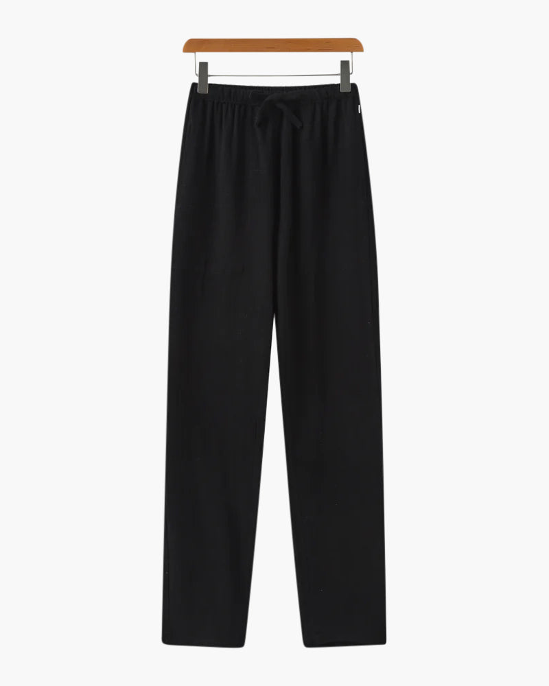 Adrian | Lichte Slim Fit Heren Zomer Linnenbroek met Koord