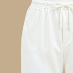Comfortabele damesbroek met elastische tailleband en trekkoord