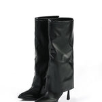 Olivia | Zwarte Designerlaarzen met unieke oversized look
